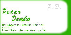 peter demko business card